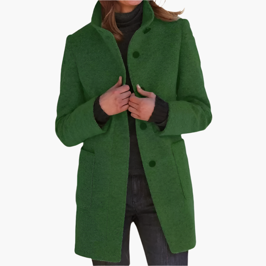 Damen Mantel mit Stehkragen – Eleganter Alltags- und Business-Look