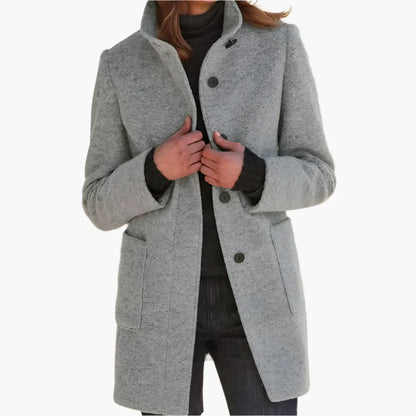 Damen Mantel mit Stehkragen – Eleganter Alltags- und Business-Look