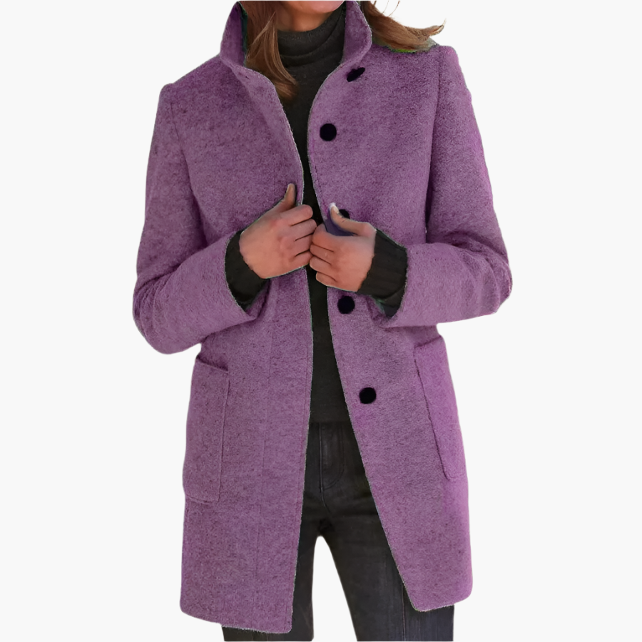 Damen Mantel mit Stehkragen – Eleganter Alltags- und Business-Look