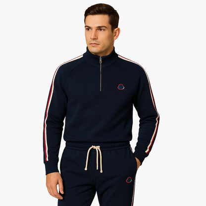 Herren Jogginganzug Modern Sportlich Freizeit – Stilvolles Trainingsset mit Half-Zip und Komfort