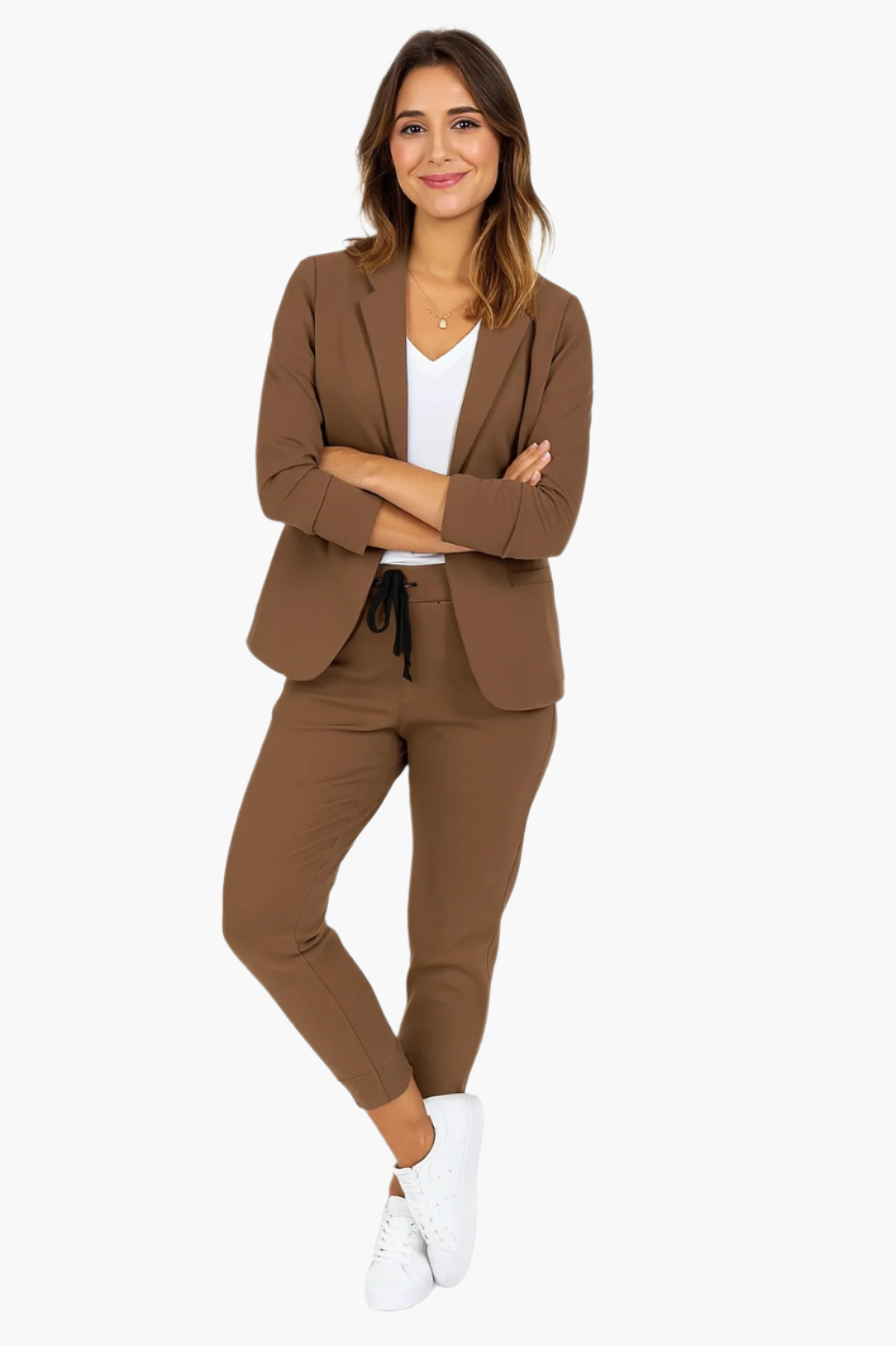 Damen Business Jogger Anzug – Eleganter Blazer mit Hose für Büro & Freizeit