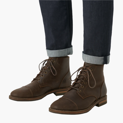 Herren Kunstlederstiefel – Klassische Vintage-Boots für Alltag & Freizeit
