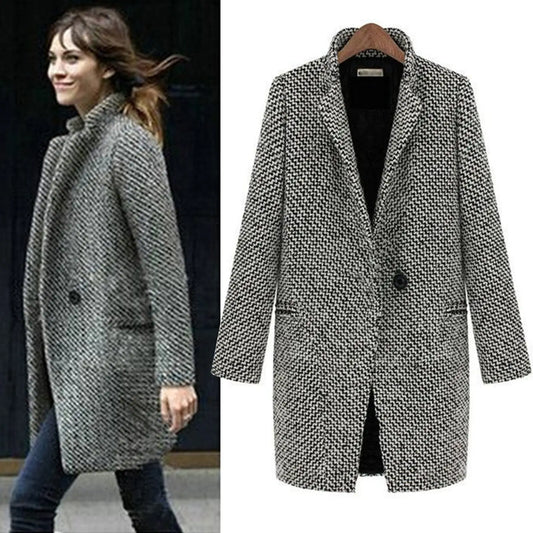 Damen Wollmantel Modern Klassisch – Eleganter Wintermantel für Alltag und Business