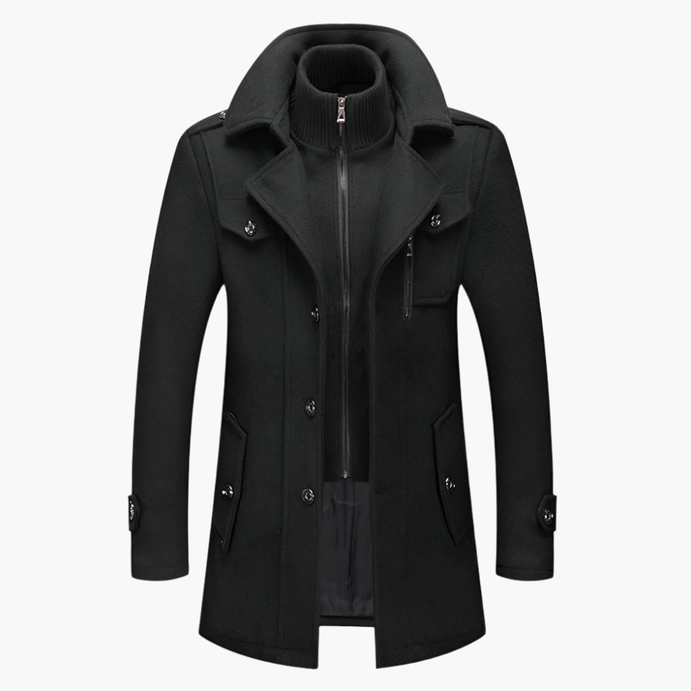 Herren Wintermantel Elegant Zweiteilig – Stilvoller Business & Freizeit Mantel