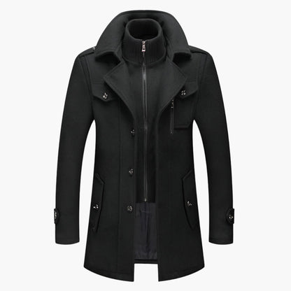 Herren Wintermantel Elegant Zweiteilig – Stilvoller Business & Freizeit Mantel