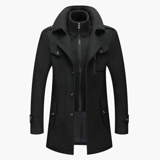 Herren Wintermantel Elegant Zweiteilig – Stilvoller Business & Freizeit Mantel