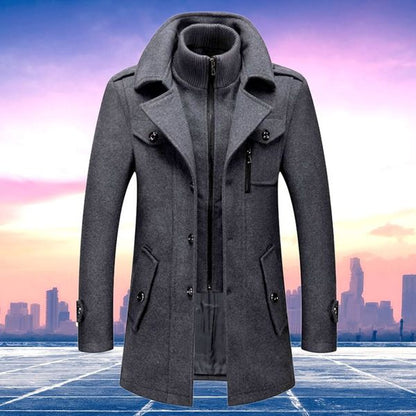 Herren Wintermantel Elegant Zweiteilig – Stilvoller Business & Freizeit Mantel