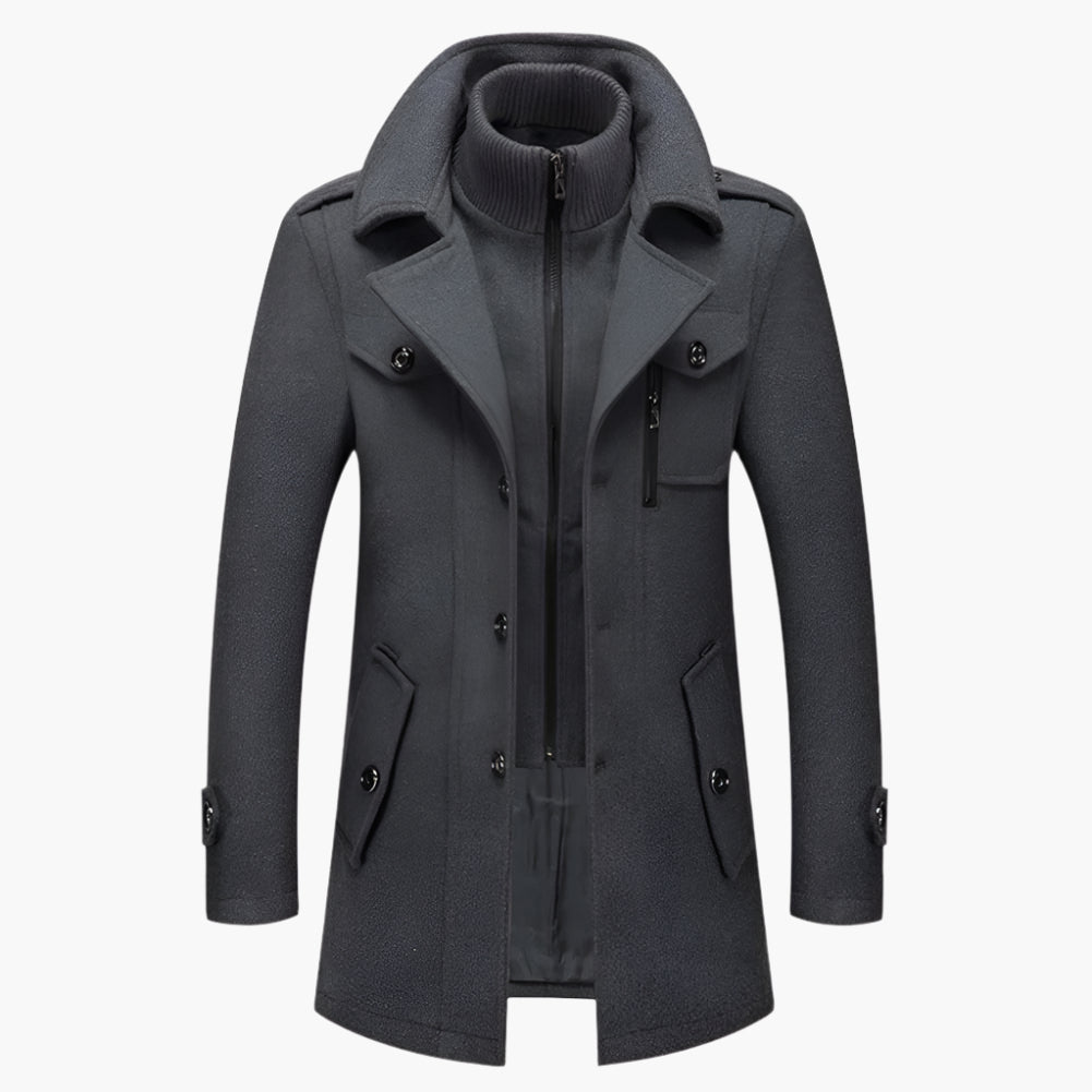 Herren Wintermantel Elegant Zweiteilig – Stilvoller Business & Freizeit Mantel