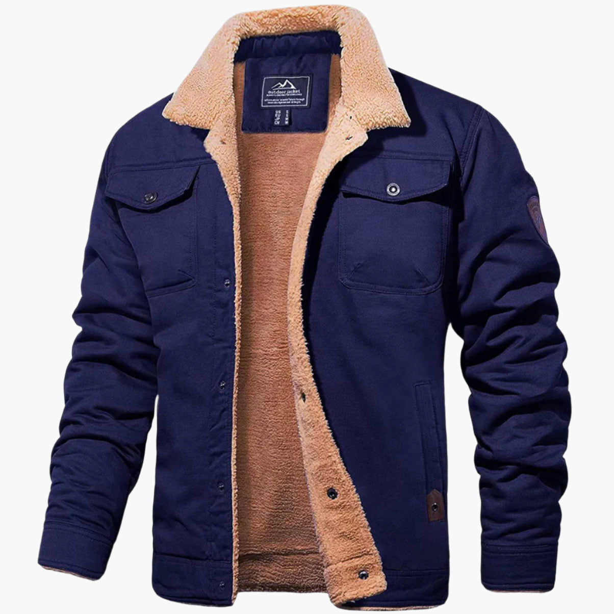 Herren Bomberjacke Vintage Winter Warm Gefüttert – Stilvolle Freizeitjacke für Alltag und Outdoor