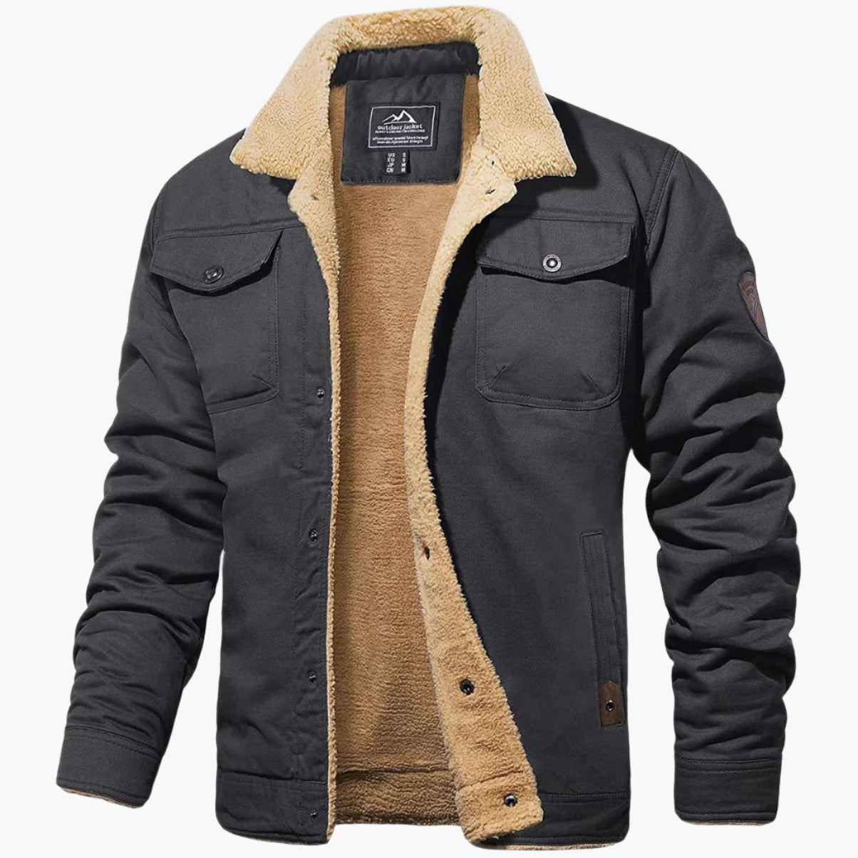 Herren Bomberjacke Vintage Winter Warm Gefüttert – Stilvolle Freizeitjacke für Alltag und Outdoor