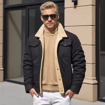 Herren Bomberjacke Vintage Winter Warm Gefüttert – Stilvolle Freizeitjacke für Alltag und Outdoor