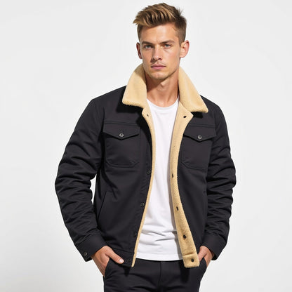 Herren Bomberjacke Vintage Winter Warm Gefüttert – Stilvolle Freizeitjacke für Alltag und Outdoor
