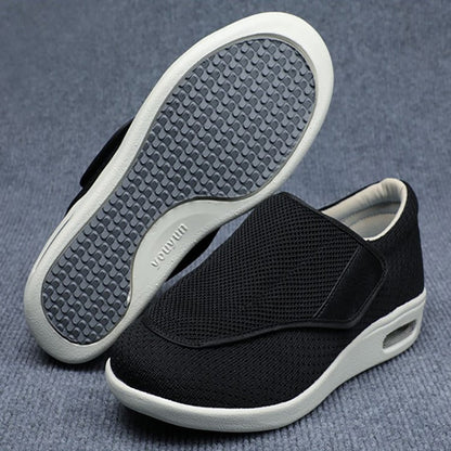 Herren Komfort-Slipper für Diabetiker – Weite orthopädische Schuhe mit Klettverschluss