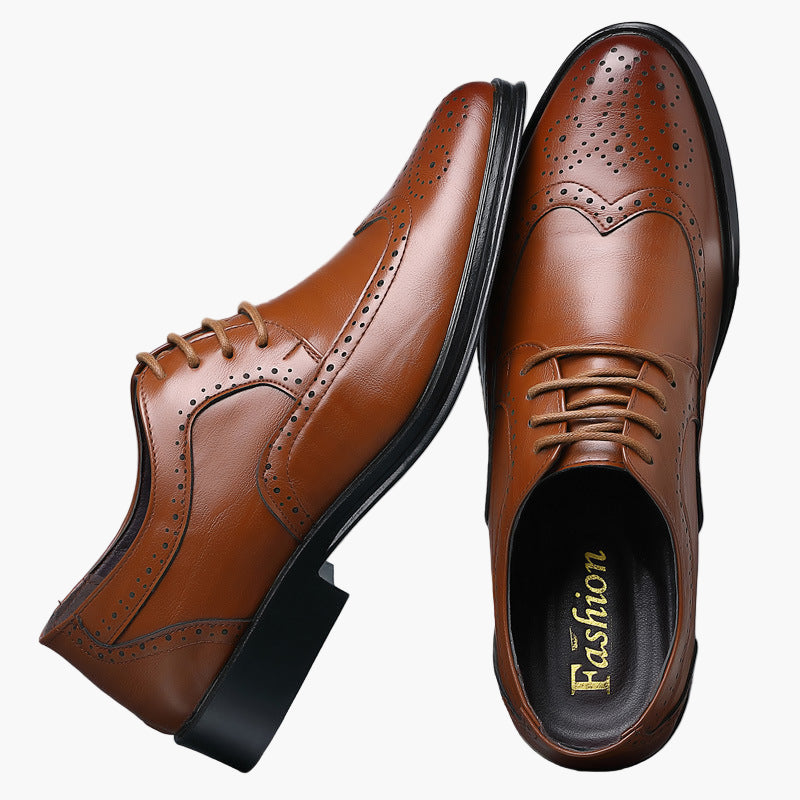 Herren Business Oxford Schuhe – Klassische Brogue Eleganz für formelle Anlässe