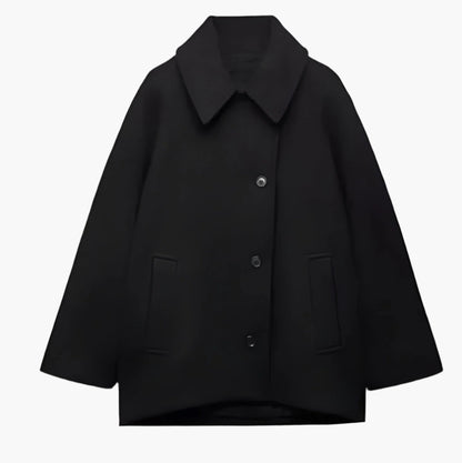 Damen Oversize Mantel im Boxy-Fit – Trendiger Herbst- und Winter-Look für stilbewusste City-Outfits