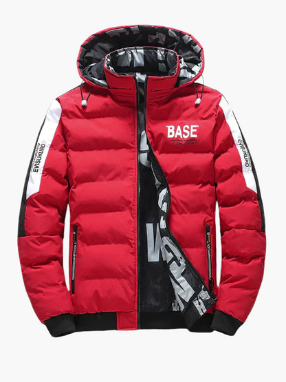 Herren Winter Steppjacke BASE Streetwear Urban Übergangsjacke mit Kapuze