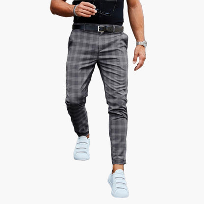 Herren Chino Hose Kariert – Modischer Slim Fit Style für Freizeit & Alltag