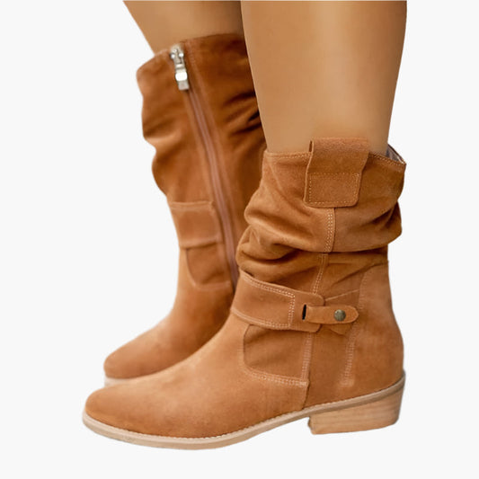 Damen Komfort-Stiefeletten mit Reißverschluss – Modische Freizeit- und Alltagsboots