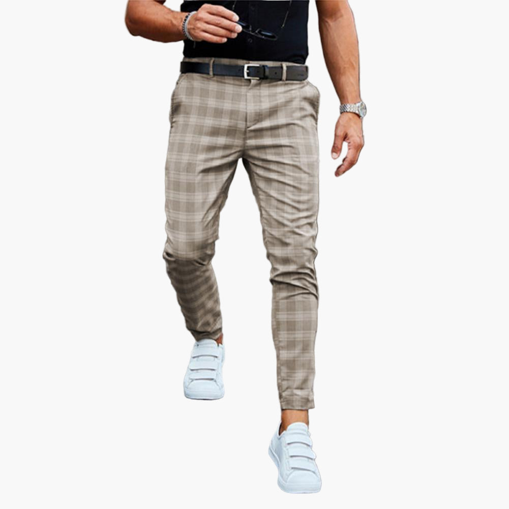 Herren Chino Hose Kariert – Modischer Slim Fit Style für Freizeit & Alltag