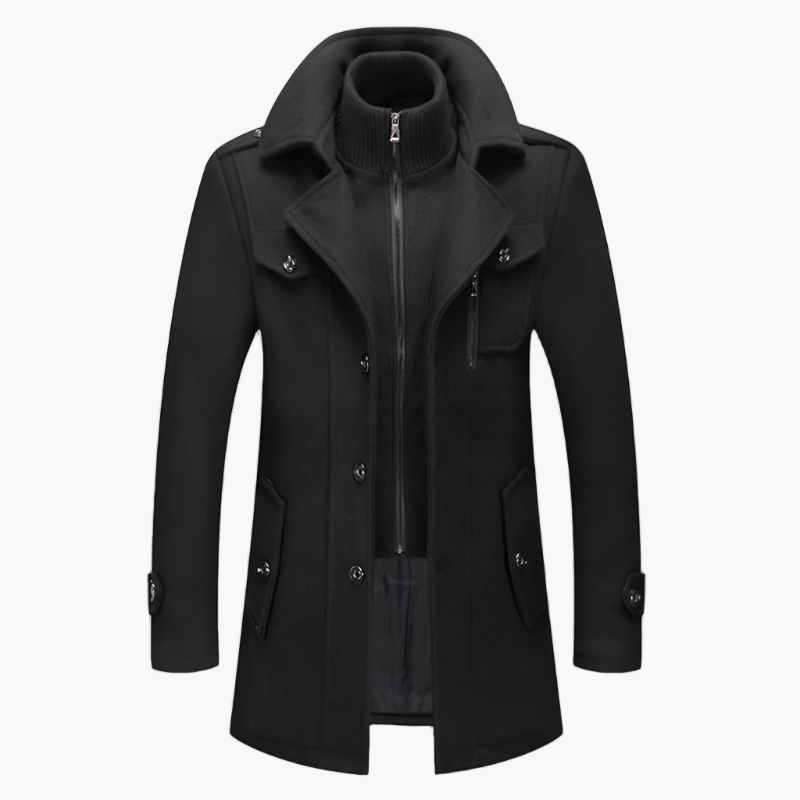 Herren Wintermantel Modern Elegant Business Freizeit Stehkragen Mantel