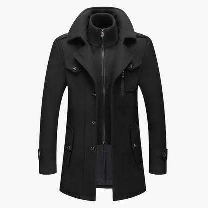 Herren Wintermantel Modern Elegant Business Freizeit Stehkragen Mantel
