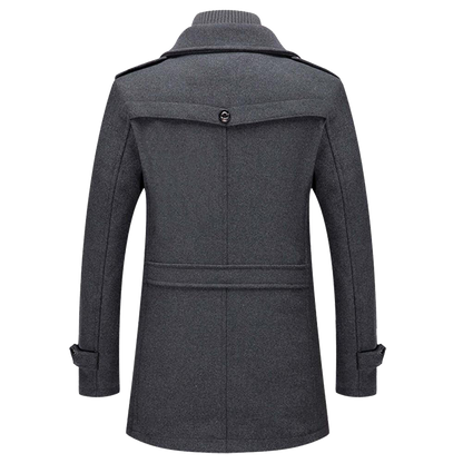 Herren Wintermantel Modern Elegant Business Freizeit Stehkragen Mantel
