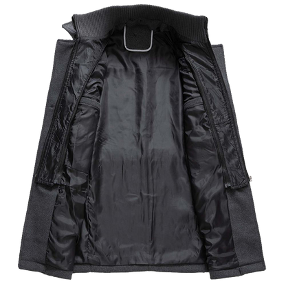 Herren Wintermantel Modern Elegant Business Freizeit Stehkragen Mantel