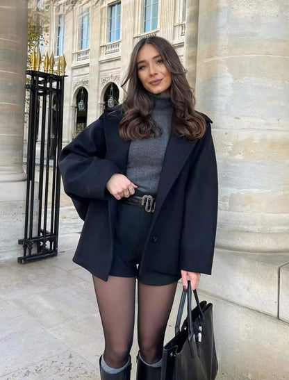 Damen Oversize Mantel im Boxy-Fit – Trendiger Herbst- und Winter-Look für stilbewusste City-Outfits