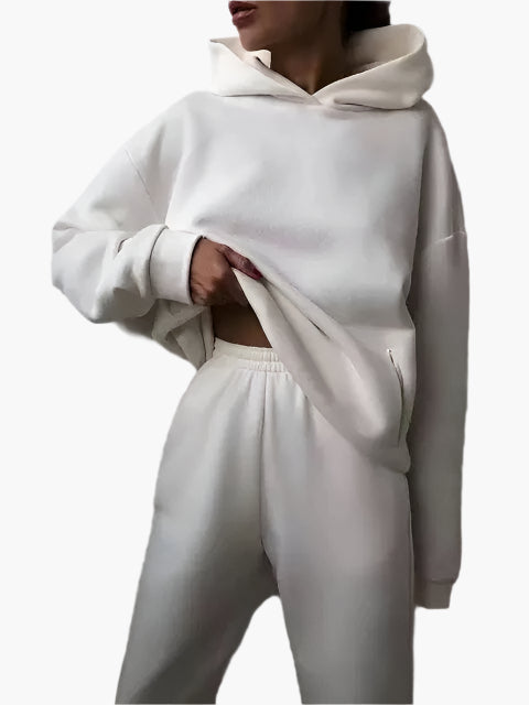 Damen Kapuzenpullover & Jogginghose Set – Bequemer Freizeitanzug für Winter und Alltag