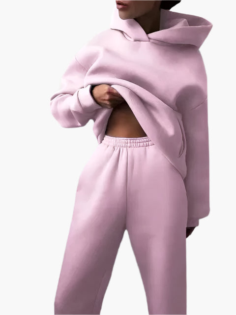 Damen Kapuzenpullover & Jogginghose Set – Bequemer Freizeitanzug für Winter und Alltag
