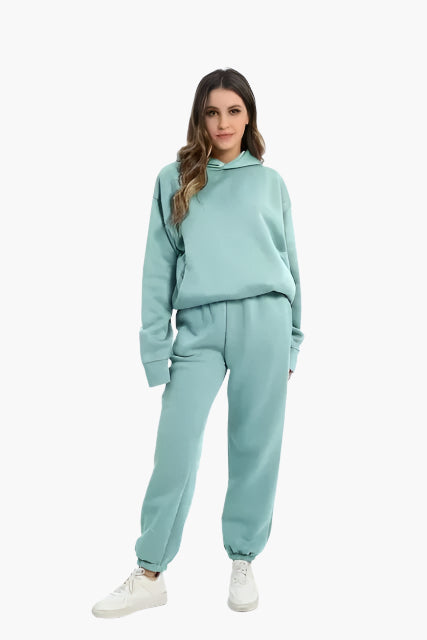 Damen Kapuzenpullover & Jogginghose Set – Bequemer Freizeitanzug für Winter und Alltag