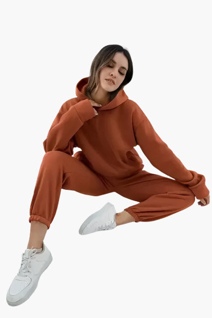 Damen Kapuzenpullover & Jogginghose Set – Bequemer Freizeitanzug für Winter und Alltag