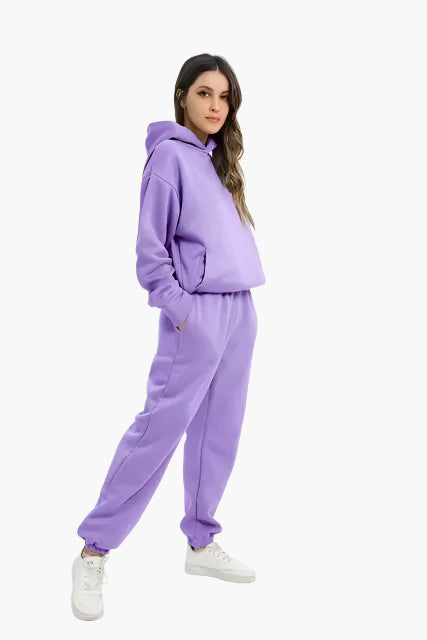 Damen Kapuzenpullover & Jogginghose Set – Bequemer Freizeitanzug für Winter und Alltag