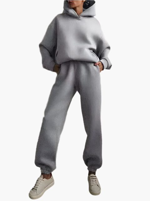 Damen Kapuzenpullover & Jogginghose Set – Bequemer Freizeitanzug für Winter und Alltag