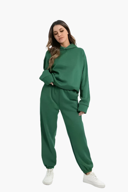 Damen Kapuzenpullover & Jogginghose Set – Bequemer Freizeitanzug für Winter und Alltag