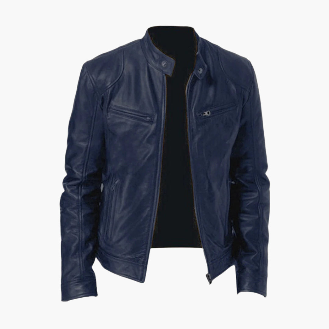 Herren Bikerjacke – Zeitlose Kunstlederjacke im klassischen Stil für Alltag und Freizeit