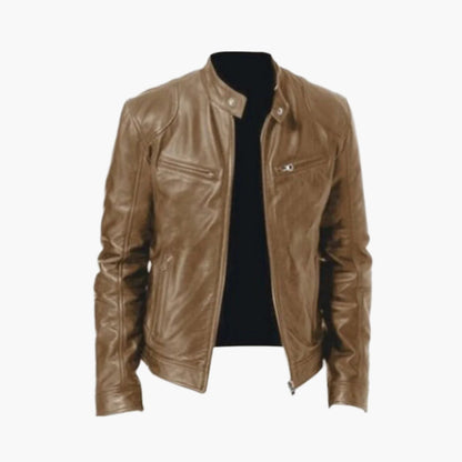 Herren Bikerjacke – Zeitlose Kunstlederjacke im klassischen Stil für Alltag und Freizeit