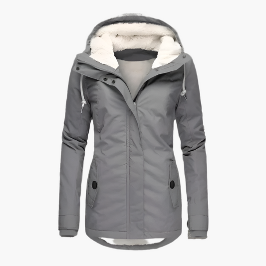 Damen Wintermantel mit Kapuze – Wasserdichte Outdoorjacke für kalte Tage