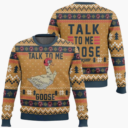 Unisex Weihnachtspullover mit Gans-Motiv und Schriftzug – Lustiger Ugly Christmas Sweater für Erwachsene