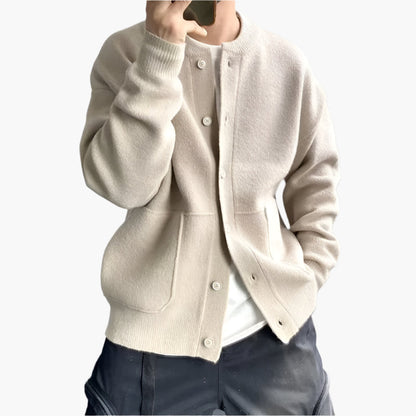 Herren Strickjacke mit Knopfleiste – Lässiger Style für Alltag und Freizeit