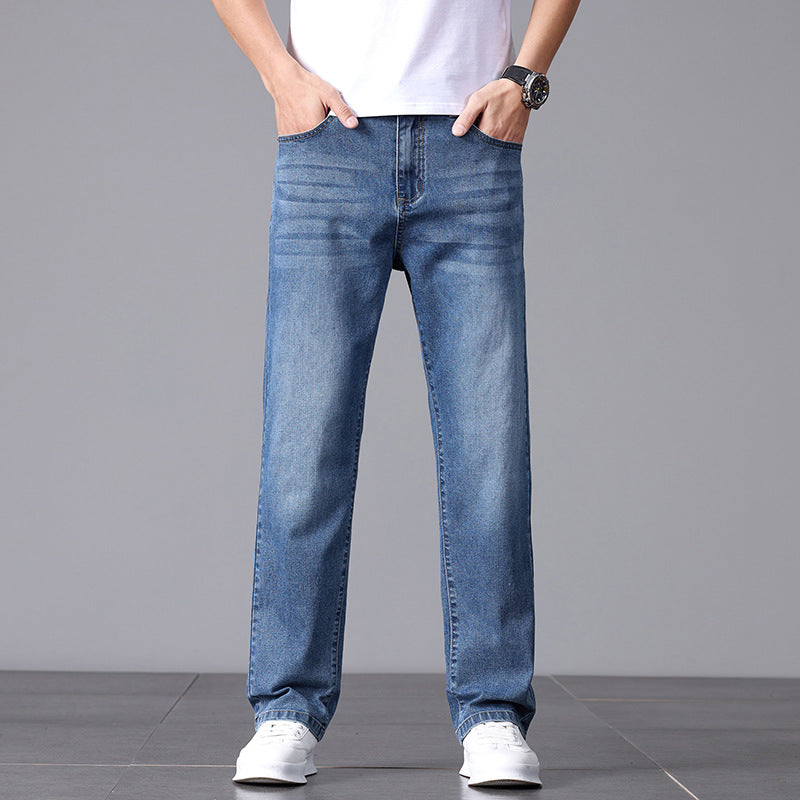 Herren Relaxed Fit Casual Jeans – Bequeme Freizeithose im geraden Schnitt für Alltag und Büro