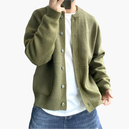 Herren Strickjacke mit Knopfleiste – Lässiger Style für Alltag und Freizeit