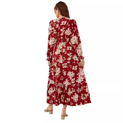 Georgina – Slim V-Ausschnitt Langarm Kleid
