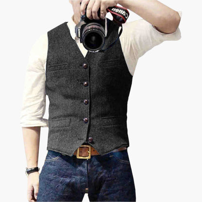 Herren Weste im modernen Business-Look – Stilvolle Freizeit- und Büro-Weste für vielseitige Outfits
