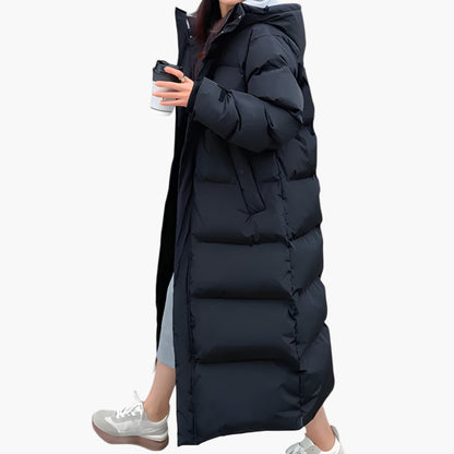 Damen Winter Steppmantel Lang Wasserdicht – Moderner Puffer Parka für Alltag und Outdoor