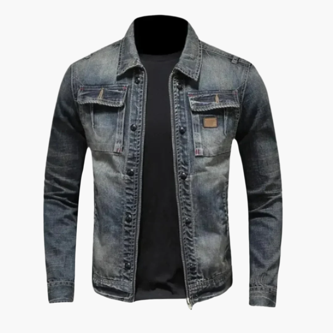 Herren Denimjacke im Vintage-Stil – Klassisch, Lässig & Vielseitig