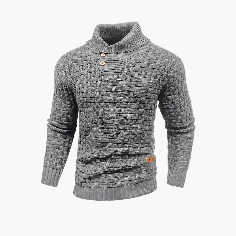 Herren Strickpullover mit Stehkragen – Stilvoller Freizeitpullover für Herbst und Winter