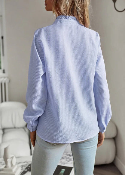 Michelle – Elegante Damenbluse mit Rüschenkragen