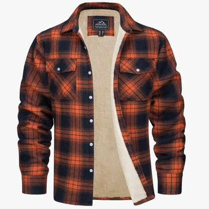 Herren Freizeitjacke Kariert im Outdoor-Stil – Wärmende Übergangsjacke für Herbst & Winter