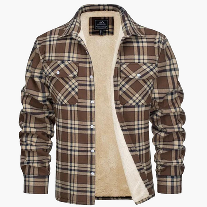 Herren Freizeitjacke Kariert im Outdoor-Stil – Wärmende Übergangsjacke für Herbst & Winter